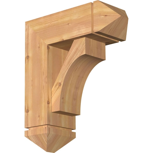 Ekena Millwork Westlake Arts and Crafts Smooth Bracket w/ Offset Brace, Western Red Cedar, 7 1/2"W x 20"D x 24"H BKT0806X20X24WTL03SWR - main